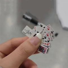 Funny and Cute Mini Card Poker Game Super Small Gift Travel Toy Prank Props