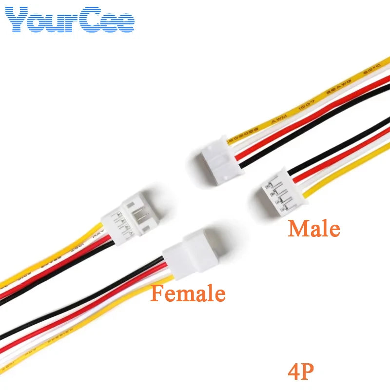 10Pcs 20CM JST PH 2.0 Connector Plug Jack Male Female 2/3/4/5/6 Pin Micro Cables JST PH 2.0mm Male Female Connectors