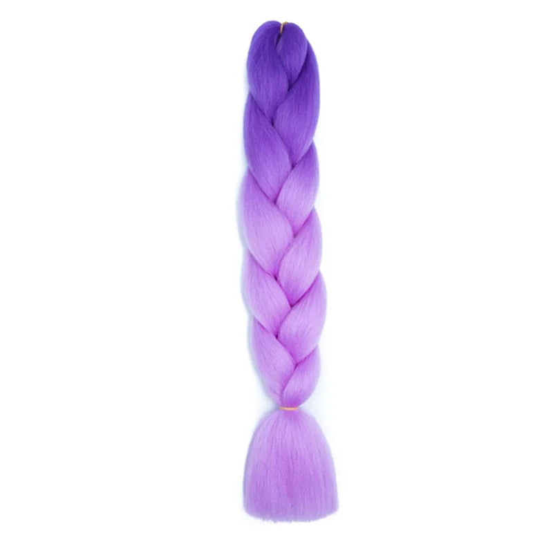 Synthetic 24Inch Jumbo Braids Extensions Long Yaki Straight Braiding Hair Afro Ombre alternate view