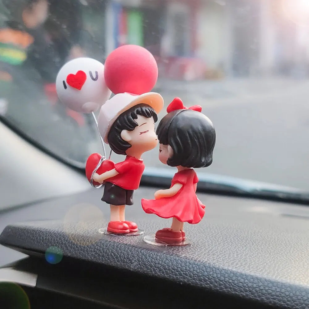 Cute Cartoon Couples Car Dashboard Ornaments detail view