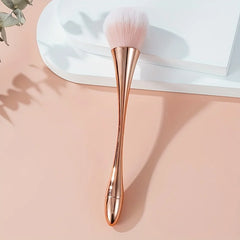 Rose Golden Fan Makeup Brush,Cosmetic Brush Loose Powder Brush ,Highlighting Brush Bl alternate view
