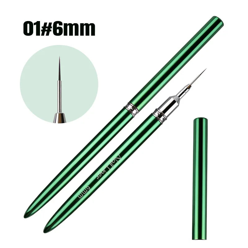 Nail Art Brush Metal Handle Phototherapy Acrylic UV Gel Brush Nails Extension Builder lifestyle view