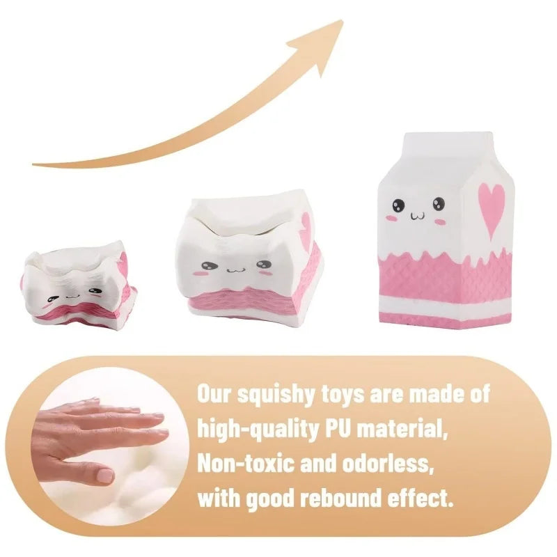 Popcorn Squeeze Toys Kawaii Food Fries Chips Milk Box Slow Rising Soft Squeeze Toy Fu lifestyle view