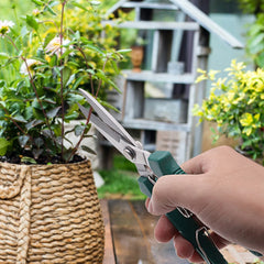Garden Straight Head Pruning Shears Stainless Steel Non Slip Handle Secateurs Handy Trim detail view