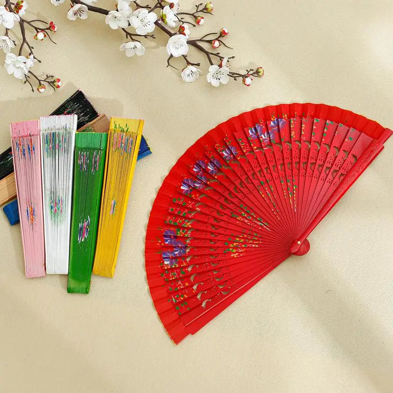 Folding Fan for Dancing and Decoration | Spanish Hand Crafted Wood Fan alternate view