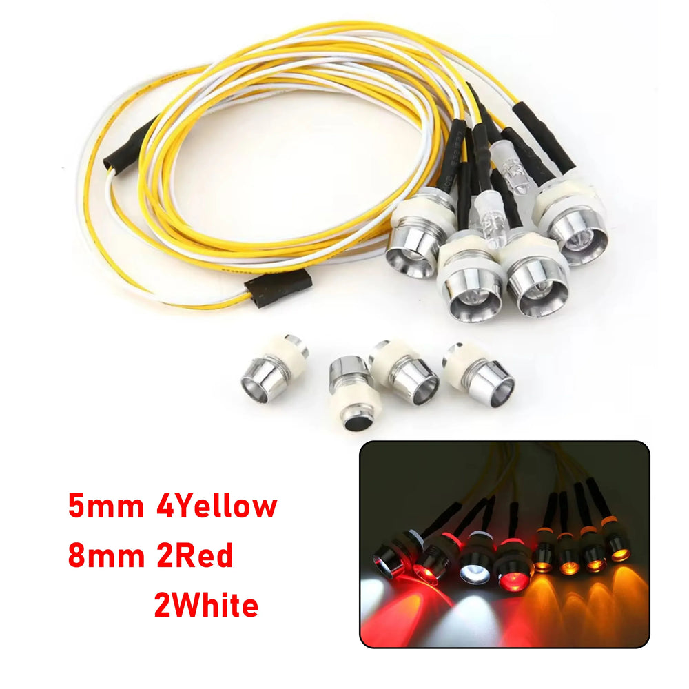 RC LED Light Kit Headlamps for 1/10 1/8 1/12 RC Car Truck Crawler Drift Car Headlig additional angle