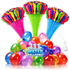 Automatic Fill Water Balloons 111Pcs | Rapid Self-Sealing Water Bombs for Outdoor Summer Fun