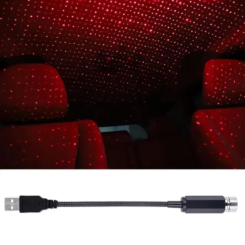 LED Car Roof Star Night Light Projector | USB Galaxy Atmosphere Lamp for Auto detail view