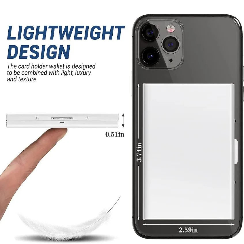 RFID Blocking Credit Card Holder | Slim Metal Wallet for 6 Cards lifestyle view