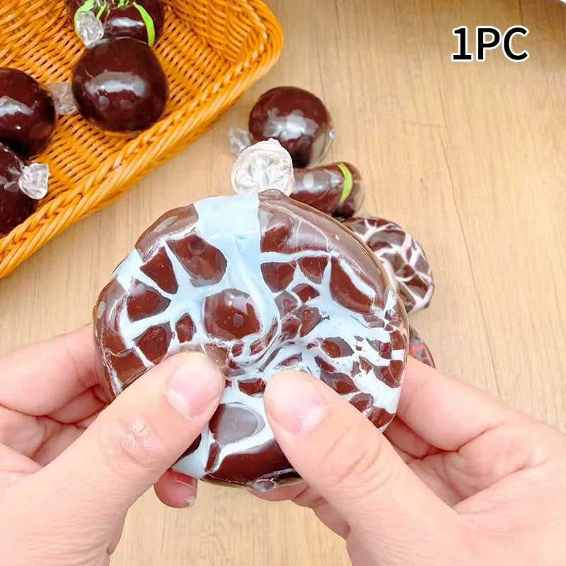 Simulation Crispy Chocolate Shell Decompression Ball | Slow Rebound Anxiety Relief Toy detail view