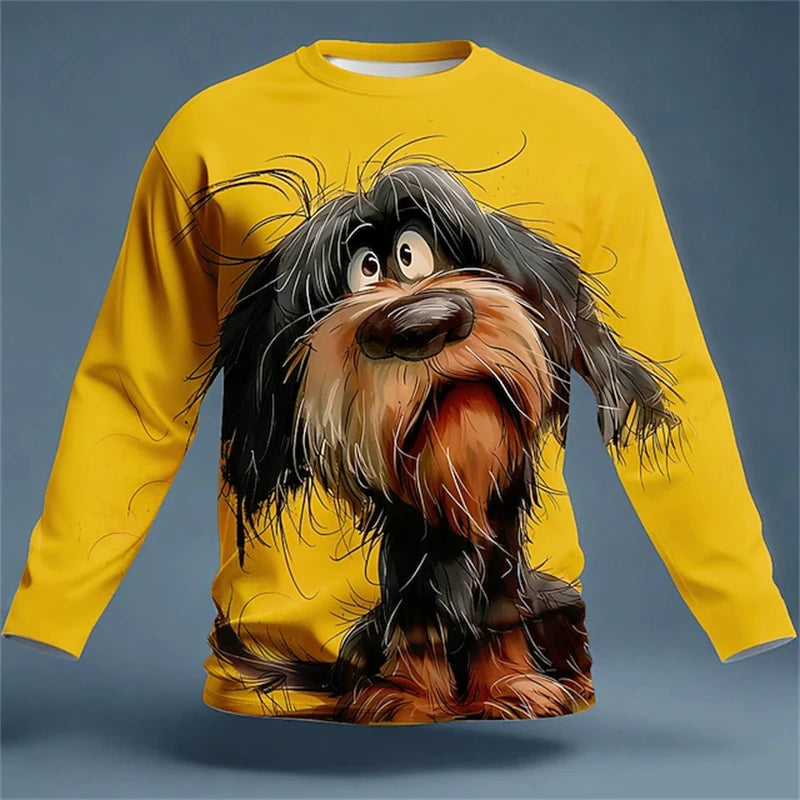 2026 Fun 3D Animal Print Men's T-Shirt Hip-Hop Streetwear Spring Oversized Fashion Crew detail view