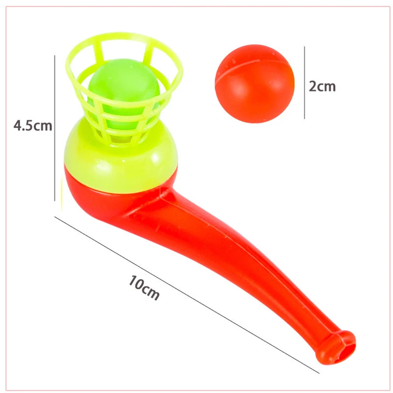 20PCS Suspended Blow Pipe Blow Ball Rod Game Children Balance Training Floating Blo additional angle