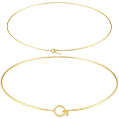 316L Stainless Steel Heart Round Adjustable Collar Women's Necklace Simple Open Neck Metal Jewellery