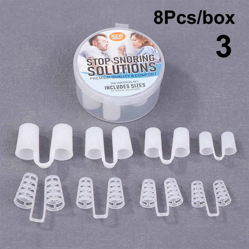 Silicone Anti Snore Nasal Dilators | Snoring Aid Nose Clip Set alternate view
