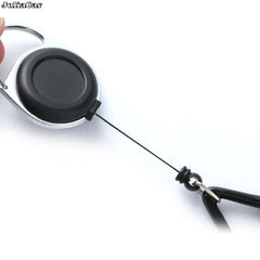 Retractable Lighter Leash with Silicone Cover and Keychain Clip | EDC Safety Accessory close-up view