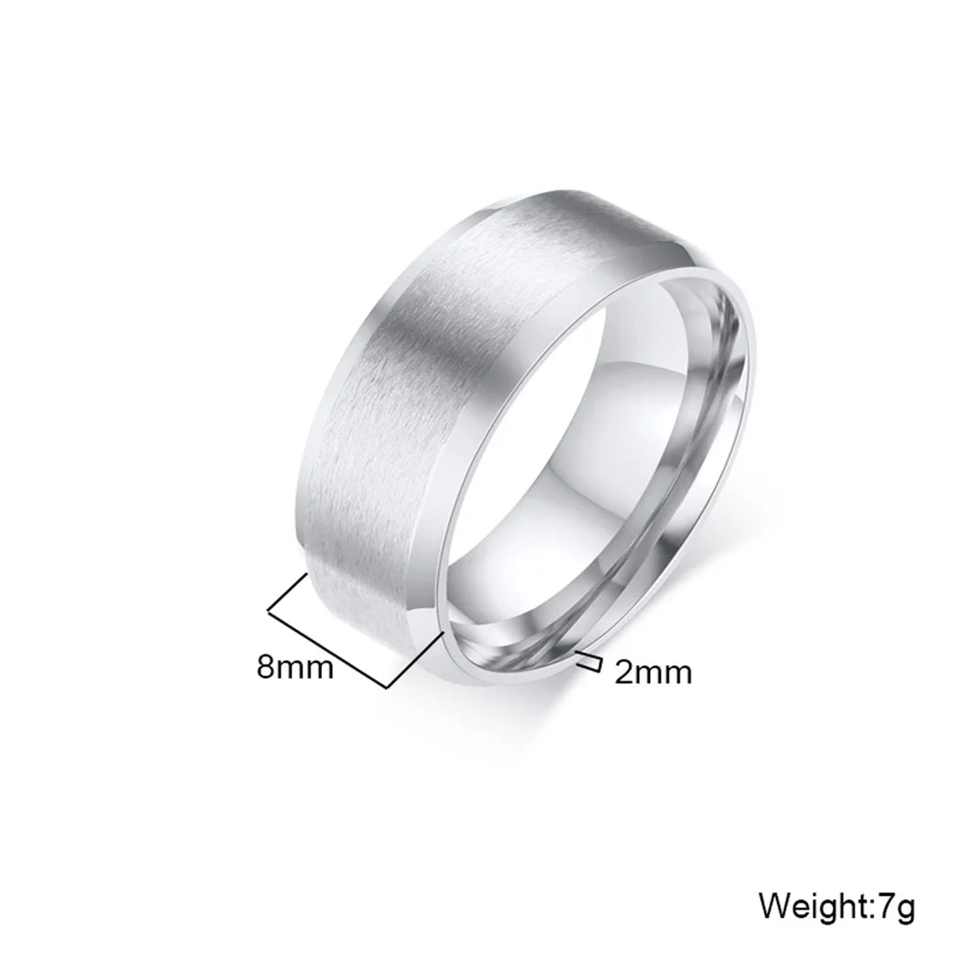 Gold Plated Stainless Steel Wedding Band | Unisex Engagement Ring US Sizes 4-15 lifestyle view
