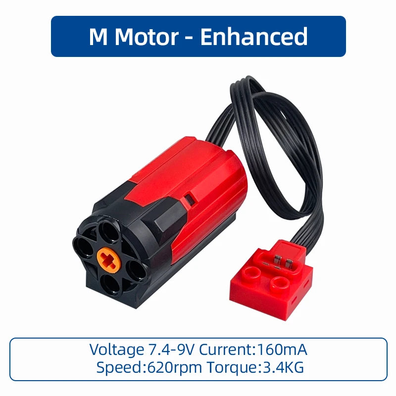 MOC Power Functions Enhanced Version M L XL Servo Red Motor Technical Part Building B lifestyle view