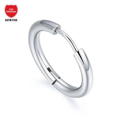 G23 Titanium Hoop Earrings | Hypoallergenic Piercing Jewelry for Men Women close-up view