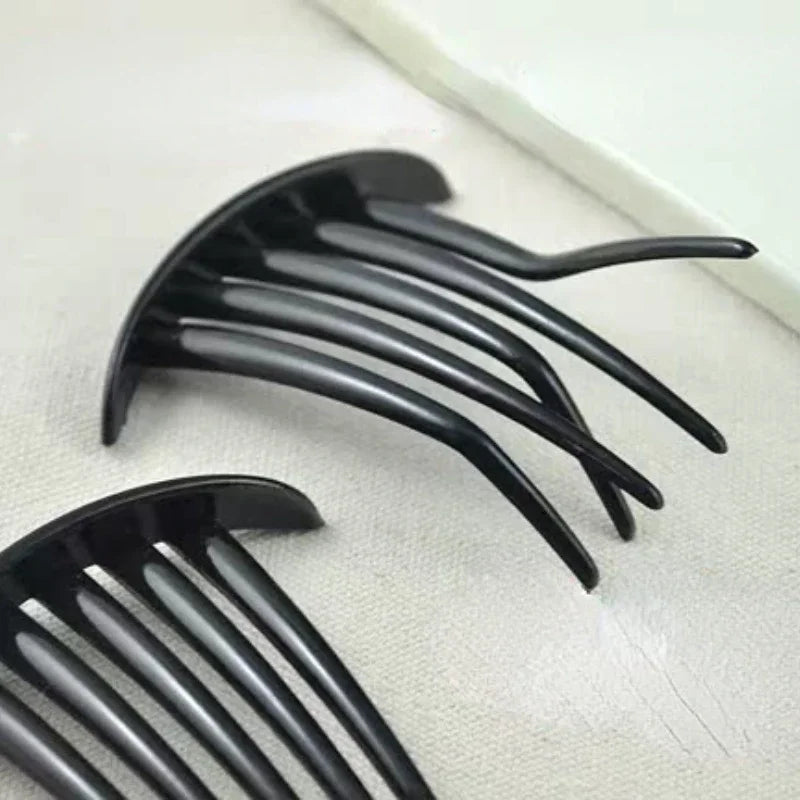 5/7 Teeth Plastic Hair Clip for Women Vintage Hair Combs Magic Comb Hair Clips Korean Styling Tools Creative Headwear Black Gift