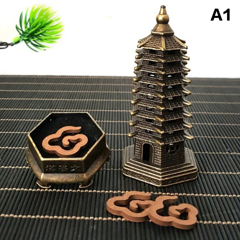 Alloy Lucky Incense Burner Bowl Incense Holder With Handle | Ancient Style Yoga Medita close-up view