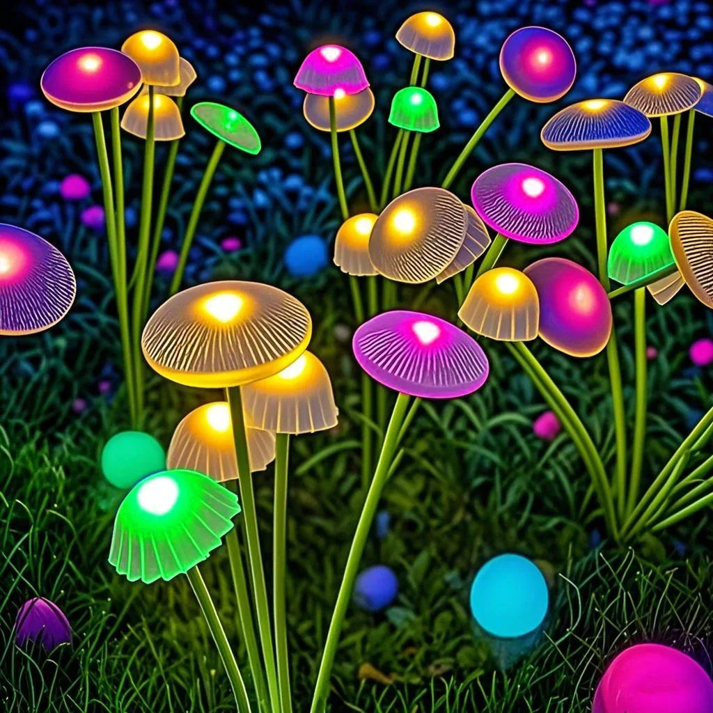 Solar Garden Light Dual Mode LED Solar Mushroom Lamp Waterproof alternate view