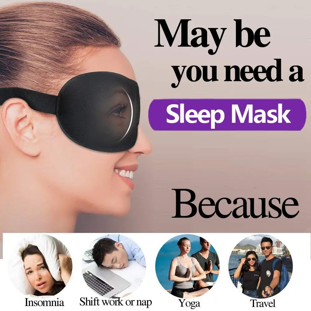 3D Breathable Sleep Mask | Light Blocking Eye Cover for Travel alternate view
