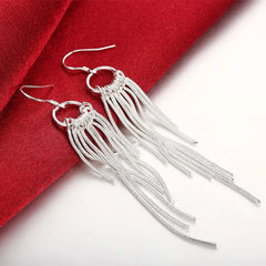 Top Quality 925 Sterling Silver Earrings Simple Round Circle Hoop Earrings For Woman alternate view