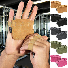 Powerlifting Gym Gloves | Breathable Weightlifting Gloves with Leather Palm Guard for Men and Women