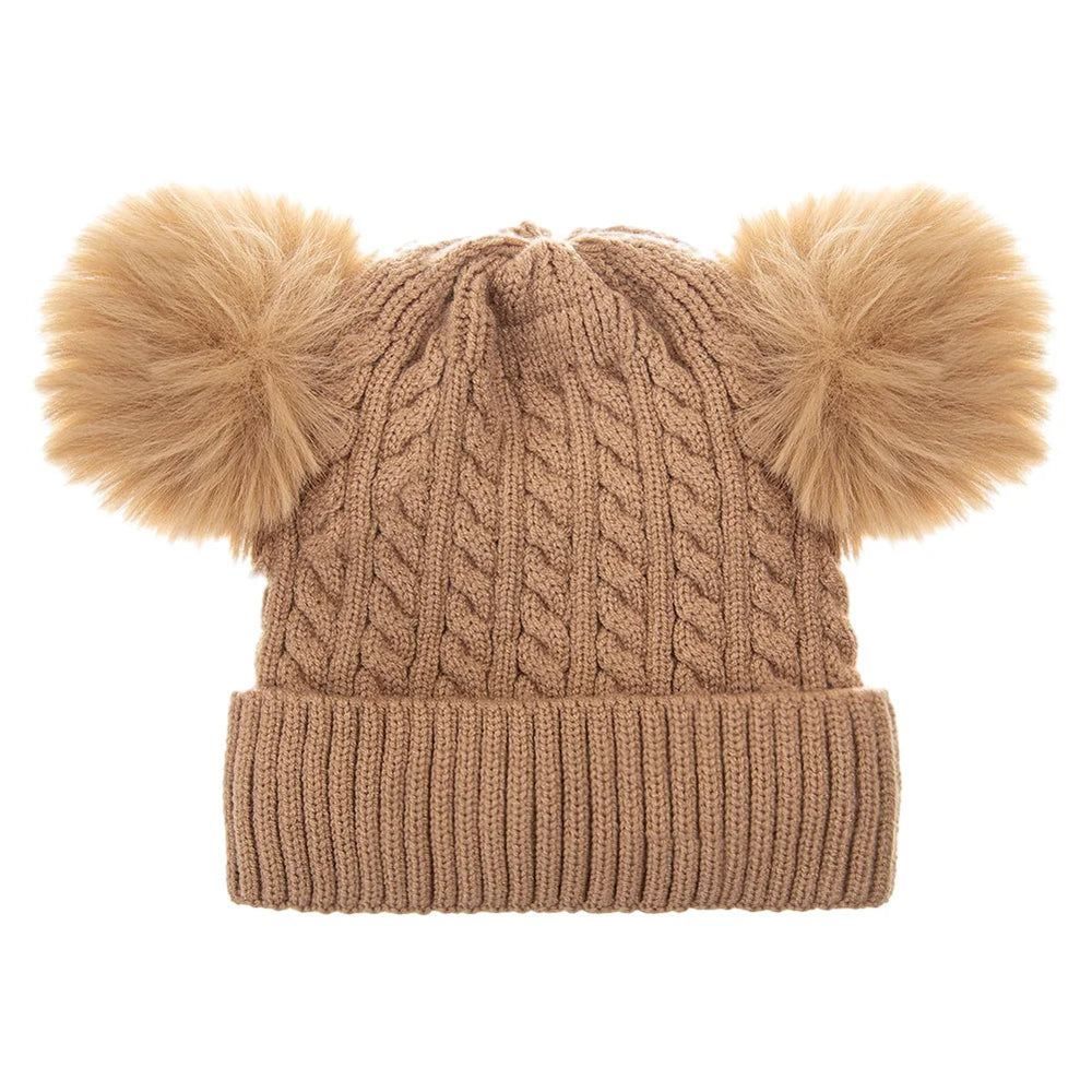 Baby Knotted Turban Hat | Warm Fleece Lined Beanie for Infants alternate view