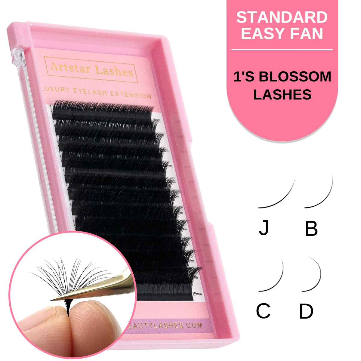 ARTSTAR Easy Fan Lash Extensions | Fast Fanning Blooming Lashes for Salons