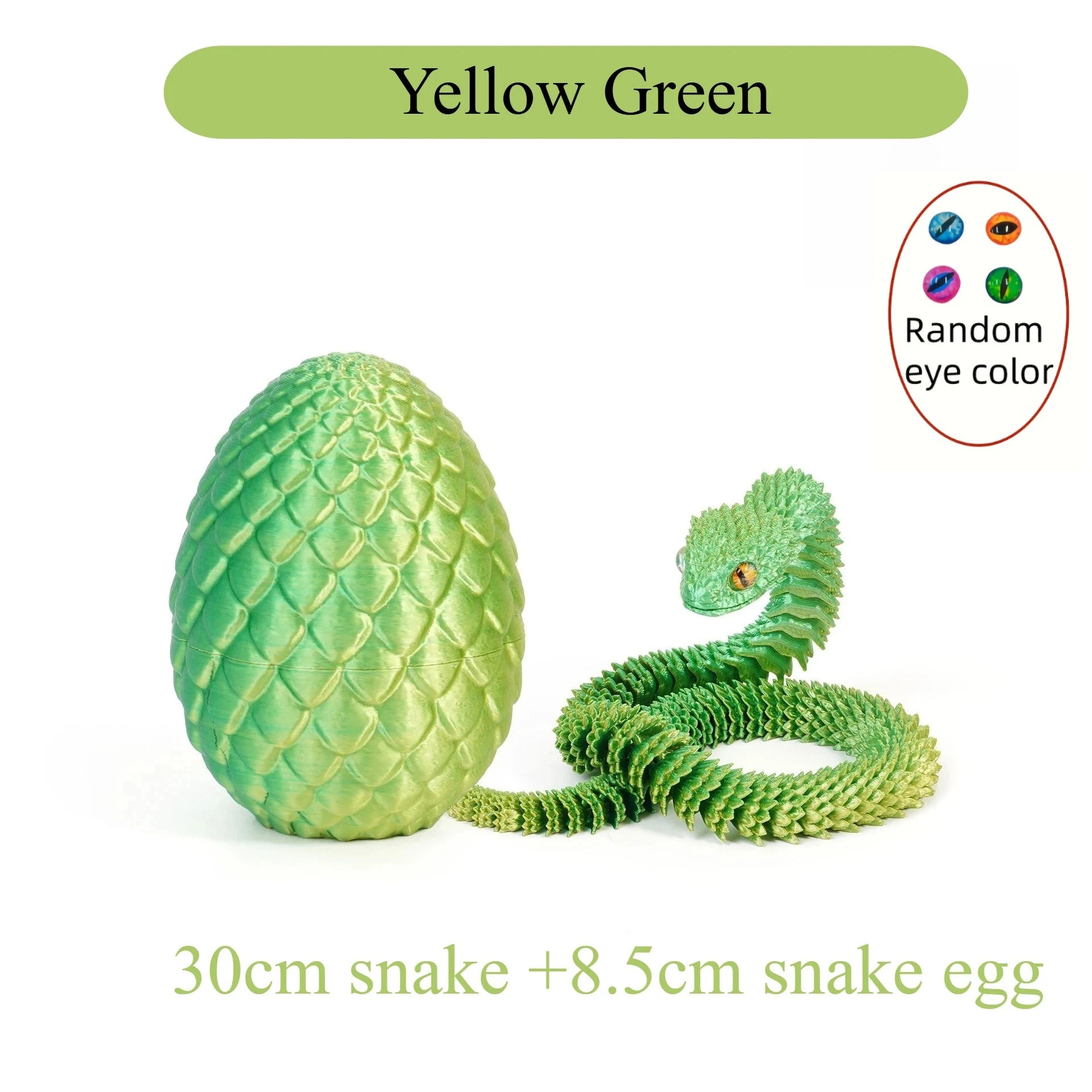 3D Printed Snake with Egg Joint Mobility Simulate Snake Ornament Desktop Home Anima additional angle