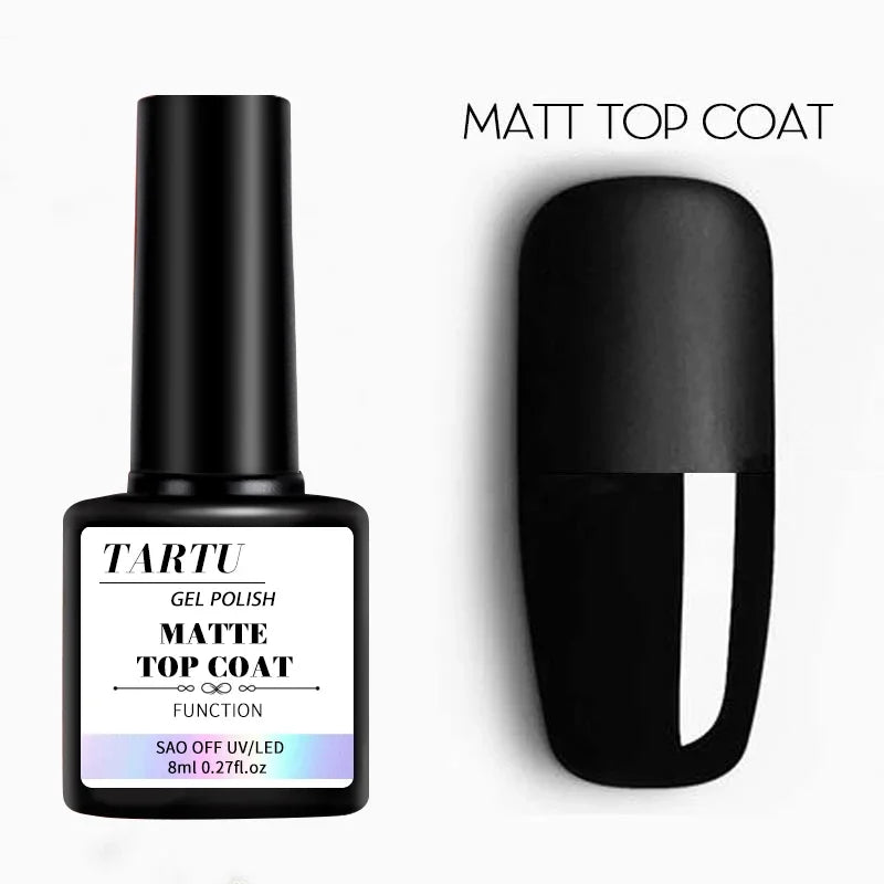 1pc/2pcs/3pcs 8Ml Functional Gel Nail Art Set with Base Coat and Diamond Top Coat,Mat lifestyle view