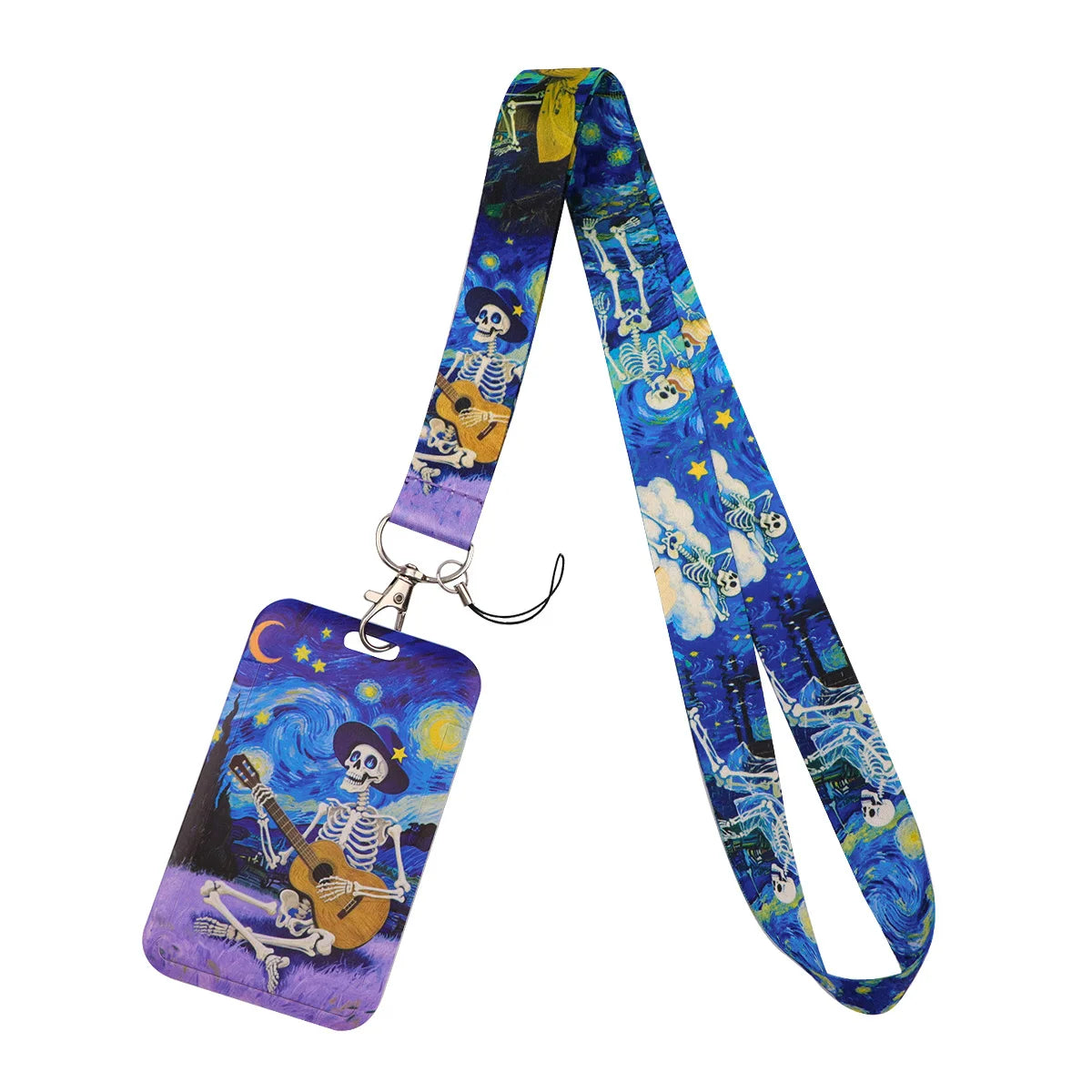 Human Skeleton Lanyard Card Holder Neck Strap for key ID Card Phone Straps Badge Holder detail view