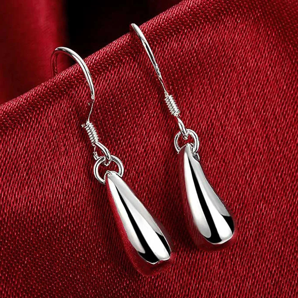 Top Quality 925 Sterling Silver Earrings Simple Round Circle Hoop Earrings For Woman alternate view