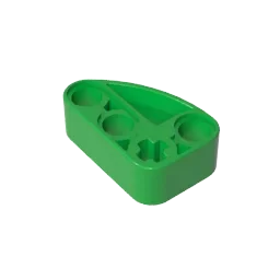 Gobricks GDS-2016 Technical Beam 2 x 3 L-Shape with Quarter Ellipse Thick | Buildin additional angle