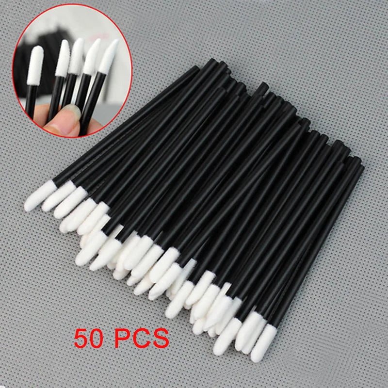 5/50/100 Pcs Lip Brushes Soft Cosmetic Lip Brush Lipstick Lip Glossy Wands Cleaner Ap alternate view