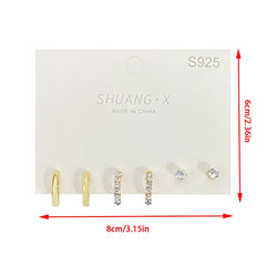 1 Set New Fashion Metal Circle Drop Small Earrings For Women Trend Pendant Piercing Ea close-up view