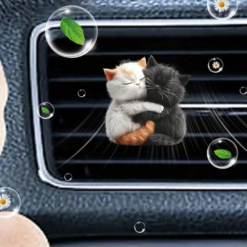 Acrylic Car Vent Clip Aromatherapy Air Freshener Holder 2D Decorative Air Conditioning close-up view