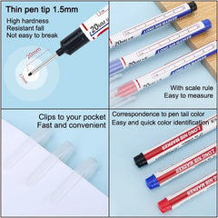 20mm Deep Hole Long Nib Markers Set | Multi-Purpose Perforating Pen for Metal, Wood, and detail view