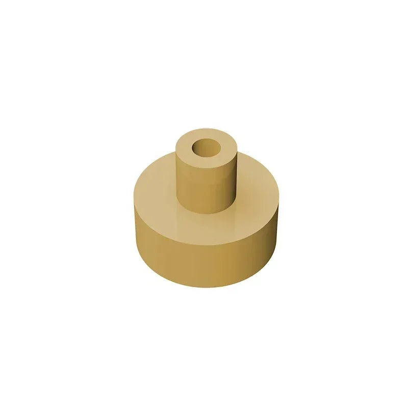 Gobricks Fliese Rund 1x1 mit Stange und Pin-Halter | Kompatibler Baustein