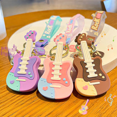 Creative Guitar Keychain | Cool Car Pendant for Music Lovers detail view