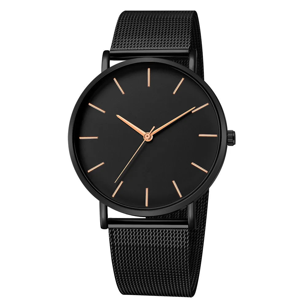 RUNERR Ultra Thin Quartz Watch | Minimalist Business Casual Mesh Strap lifestyle view