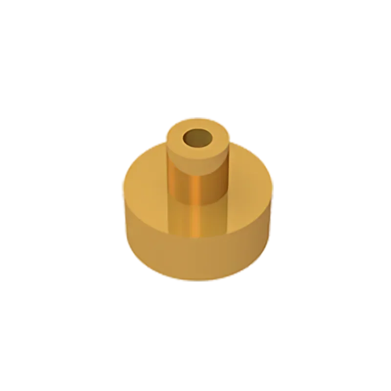 Gobricks Fliese Rund 1x1 mit Stange und Pin-Halter | Kompatibler Baustein