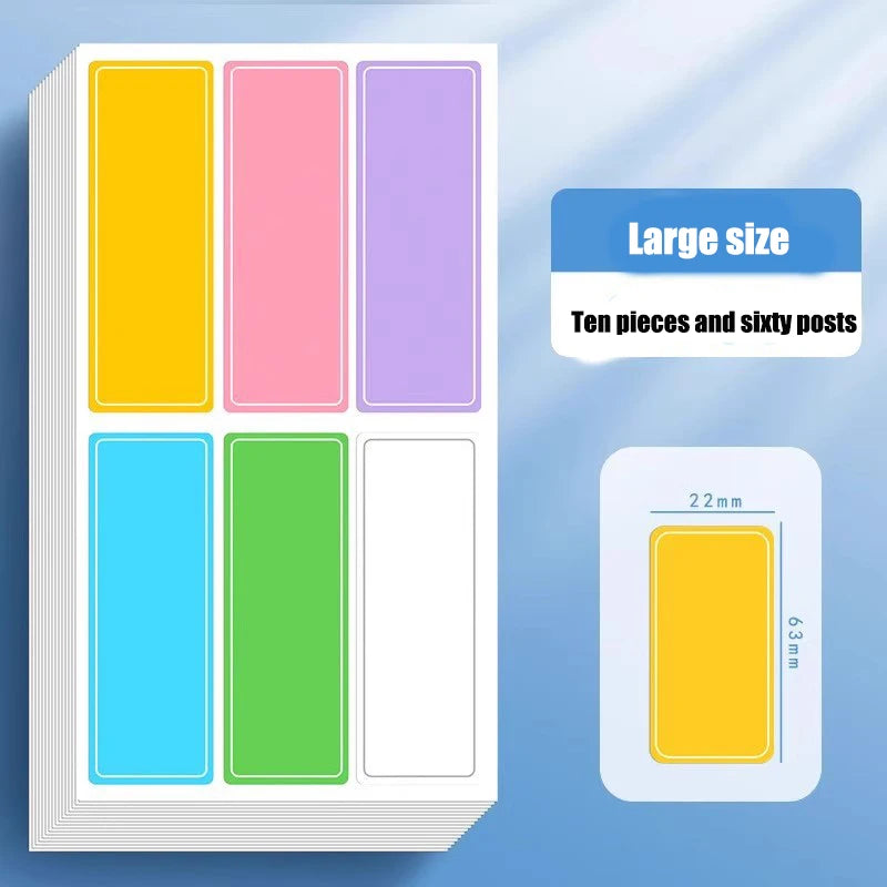 Colorful Waterproof Label Stickers | Self-Adhesive Name Tags for Kitchen and Organization