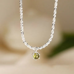 Andara Luxury 925 Sterling Silver AAAAA Zircon Pendant Necklace Fashion Italian Silver close-up view