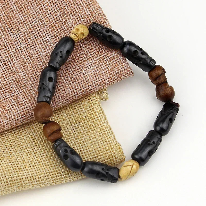 Movie Supernatural Dean Winchester Jensen Ackles Skull Bracelets Bangles Prop Replica close-up view