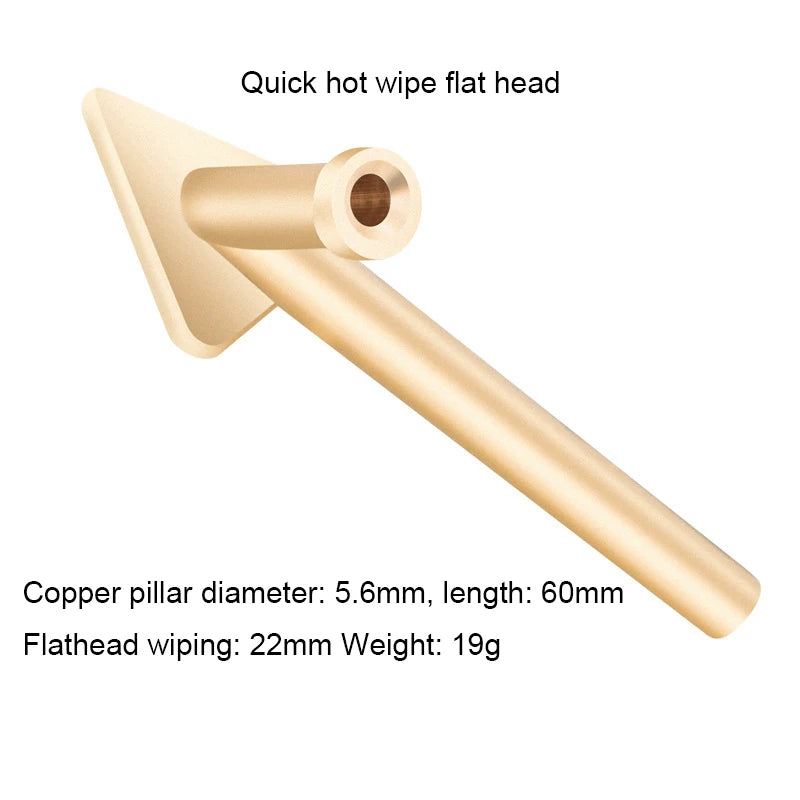 Plastic Repair Triangular Copper Smoothing Head | 80W Plastic Welding Soldering Iro additional angle