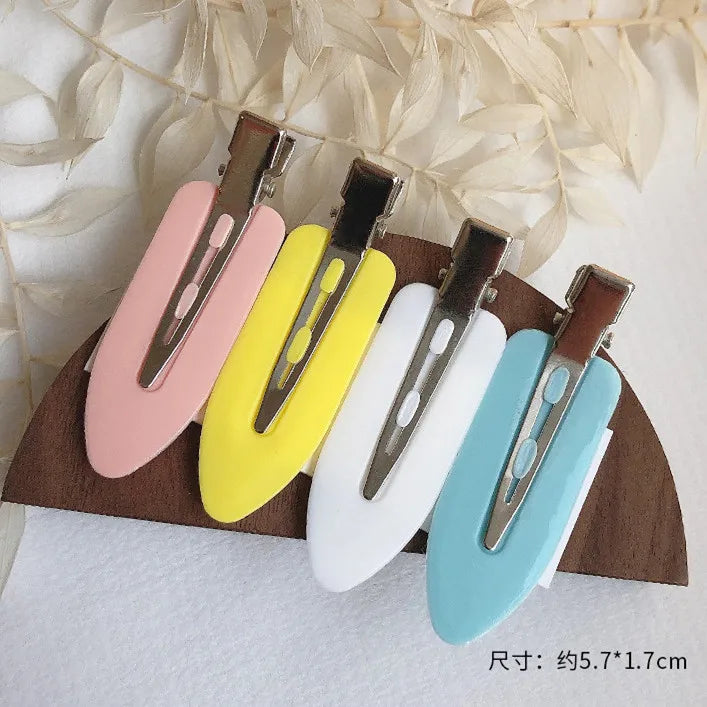 4pcs/lot No Bend Fix Fringe Barrette Seamless Hair Clips Side Bangs Makeup Washing Face Accessories Women Girls Headwear 2025New