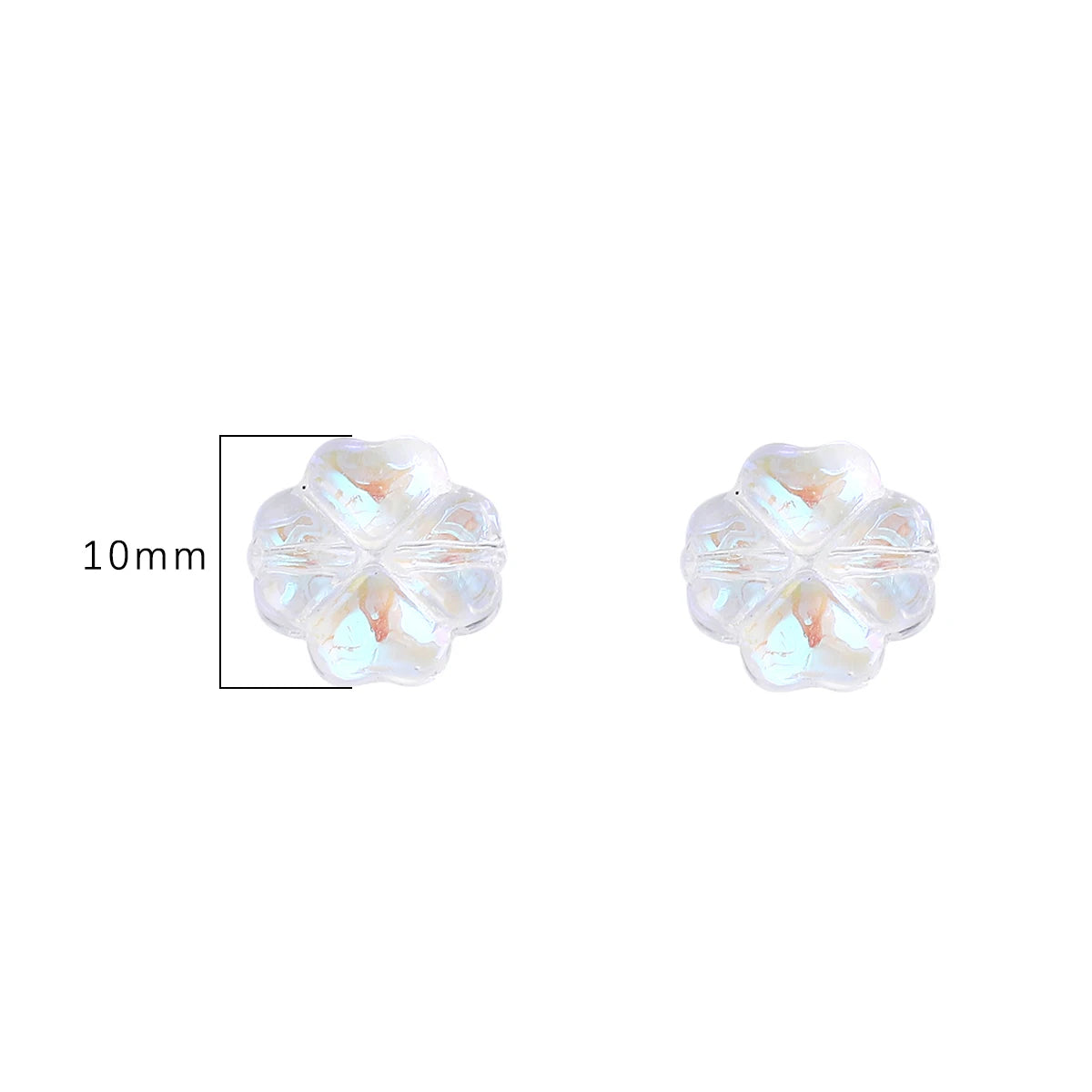 Leaf Flower Beads Scattered Beads Handmade Making Couple Bracelets Necklaces Earrings close-up view