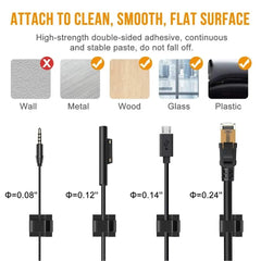 Self-Adhesive Car Cable Clips Wire Management